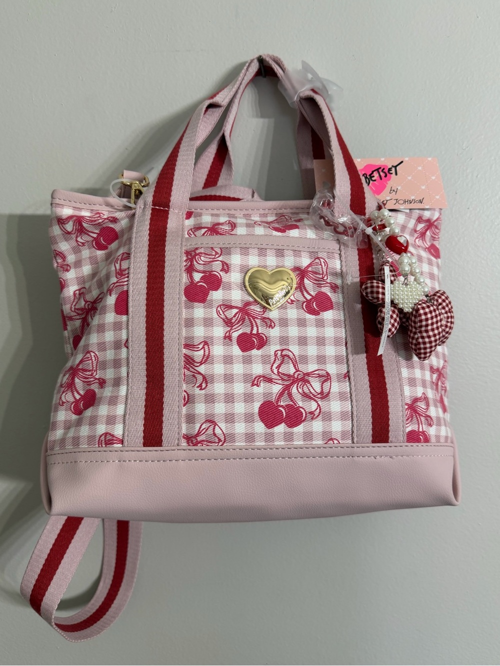 Luv Betsey by Betsey Johnson Cherry Gingham Mini Tote